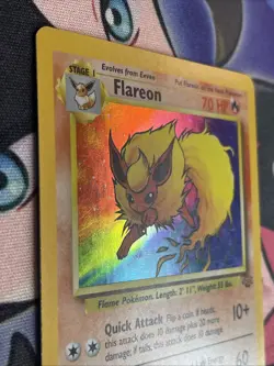 Pokemon Flareon 3/64 Jungle Set Holo Rare WOTC Vintage 1999 TCG Card LP/NM - Image 3