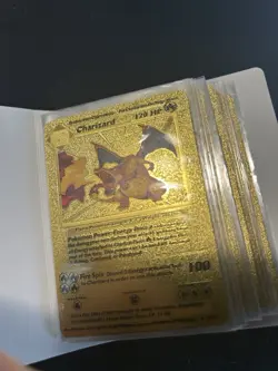 Fake Gold Pokemon Cards - With Folder - Image 2