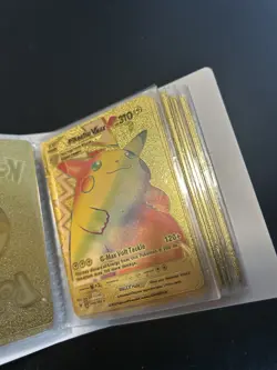 Fake Gold Pokemon Cards - With Folder - Image 4