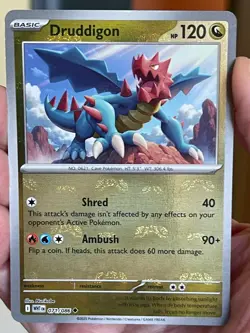 POKEMON DRUDDIGON #071/086 MASTER BALL WHITE FLARE REVERSE HOLOFOIL NM CARD - Image 1