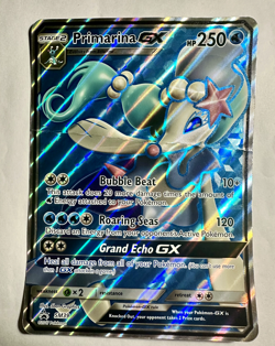 Pokemon TCG Primarina GX Black Star Promo SM39 Ultra Holo Promo "JUMBO" Card HP - Image 1