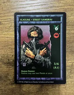1997 Shadowrun Flatline Street Samurai CCG TCG Card FASA - Image 1