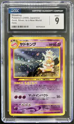 Vintage Slowking Holo 199 Gold, Silver, to a New World 2000 Pokemon Card CGC 9 - Image 1