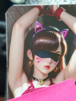 1/1 Only 1 Made D.va Dva Chains Overwatch Spicy Lonestar Customs Waifu Card - Image 2