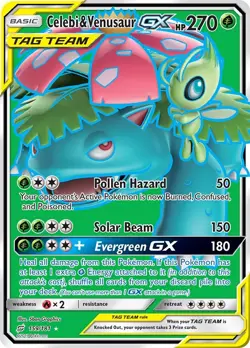 Celebi & Venusaur GX (Full Art) 159/181 Sm-Team Up Holo for sale online - Image 1