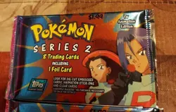 3-Topps 2000 PokemonTV Animation Series 2, 8 Trading Cards Including 1 Foil Card - Image 2