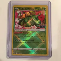 Radiant Venusaur 004/078 Pokemon GO 2022 SHINY Pokemon Card TCG - Image 1