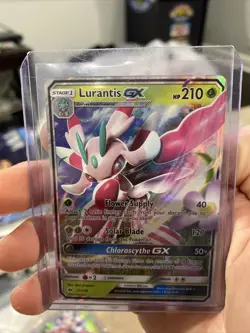 LURANTIS GX ULTRA RARE SUN AND MOON 15/149 HOLO FULL ART POKEMON CARD M/NM - Image 1