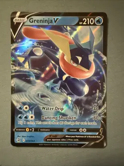 Pokemon TCG Greninja v Fusion Strike Holo Ultra Rare Card 073/264 MINT - Image 1