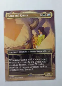 1x Aang and Katara Borderless NM - Magic MTG TLA Avatar x1 - Image 1