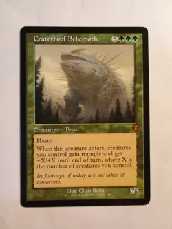 Craterhoof Behemoth Retro Frame 480 Magic The Gathering Regular Mythic INR NM - Image 1