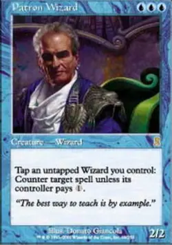 MTG Patron Wizard, Odyssey, Heavily Played, English - Image 1