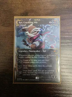 MTG Ral, Crackling Wit (Borderless) (Raised Foil) #353 - Bloomburrow - Image 1