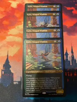 MTG Modern Horizons 3 Nadu Winged Wisdom Foil Etched x 4 - Image 1