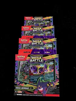 Lot of (4) Pokemon TCG Mega Battle Decks (Mega Gengar ex) Factory Sealed - Image 1