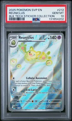 2025 POKEMON SVP EN-SV BLACK STAR PROMO #212 REUNICLUS PSA 10 - Image 1