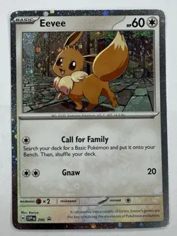 Pokemon TCG Destined Rivals Eevee SVP #200 (Cosmo Holo) Blister Promo - Image 1