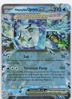 Wellspring Mask Ogerpon ex - 027/131 Holo SV: Prismatic Evolutions NM Pokemon - Image 1