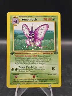 Pokemon TCG Venomoth 29/64 1st Edition Jungle Regular Rare NM - Image 1