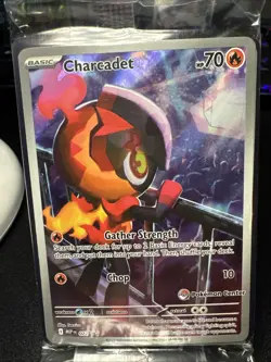 2025 Charcadet 022 Pokemon Center ETB Phantasmal Flames Stamped Promo Sealed NM - Image 1