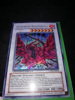 Yu-Gi-Oh! Schwarzer Rosendrache Secret Rare CT05-DE003 Near Mint Limited Tin Ed - Image 1