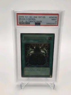 Yugioh 2005 Brain Control (UTR) TLM-EN038 Ultimate Rare 1st Edition PSA 9 - Image 1