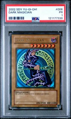 2002 YU-GI-OH! STARTER DECK: YUGI #006 DARK MAGICIAN PSA 1 - Image 1