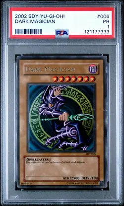 2002 YU-GI-OH! STARTER DECK: YUGI #006 DARK MAGICIAN PSA 1 - Image 1