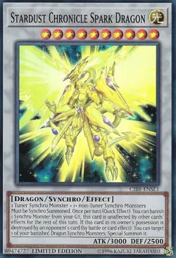 [SUPER RARE] YuGiOh - Stardust Chronicle Spark Dragon - NM/M CIBR-ENSE1 LIMITED - Image 1