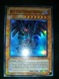 Red-Eyes Zombie Dragon SDZW-EN001 Ultra Rare 1st Edition Yugioh Near Mint - - Image 1
