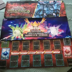 YUGIOH BATTLE PACK 3 MONSTER LEAGUE HERALD HALF MAT PLAYMAT! + 2 More Mats! - Image 1