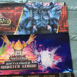 YUGIOH BATTLE PACK 3 MONSTER LEAGUE HERALD HALF MAT PLAYMAT! + 2 More Mats! - Image 3