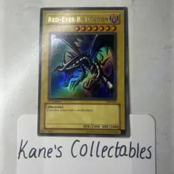 Yugioh - Red Eyes B Dragon SDJ-001 Ultra Rare 1st Edition Original Vintage Black - Image 1