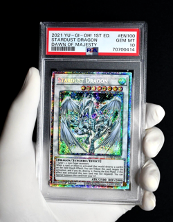 Yugioh STARDUST DRAGON DAMA-EN100 1st Edition Starlight Rare GEM MINT PSA 10 - Image 1