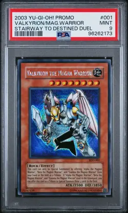 2003 Yu-Gi-Oh! Valkyrion the Magna Warrior SDD Limited Edition Secret Rare PSA 9 - Image 1
