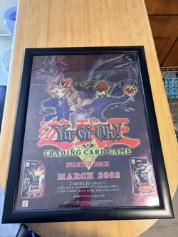 Yu-Gi-Oh! Starter Deck Poster Framed March 2002 18x24” Misprint Summoned Skull - Image 1