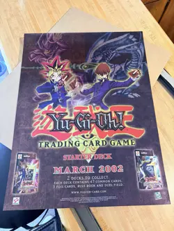 Yu-Gi-Oh! Starter Deck Poster Framed March 2002 18x24” Misprint Summoned Skull - Image 2
