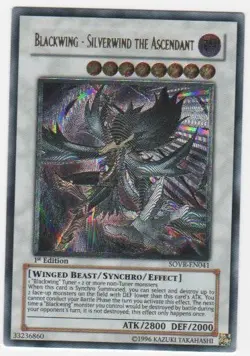 Yugioh! LP Blackwing - Silverwind the Ascendant - SOVR-EN041 - Ultimate Rare - U - Image 1