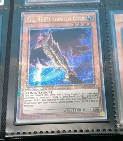 Yu-Gi-Oh Evil HERO Adusted Gold RA04-EN029 Quarter Century Rare - Image 1