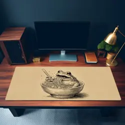 Cute Frog Ramen Playmat - Kawaii Anime Style Gaming Mat for MTG, YuGiOh, TCG - Image 3