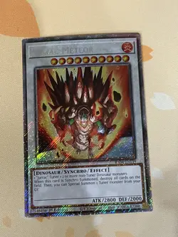 YuGiOh, Jurrac Meteor, RA04-EN139, Platinum Secret Rare, 1st Edition, NM - Image 1