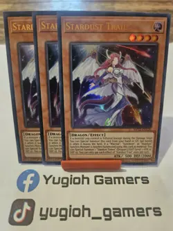 Yu-Gi-Oh Stardust Trail X3 MP22 1st Edition Ultra Rare Light Played - Image 1
