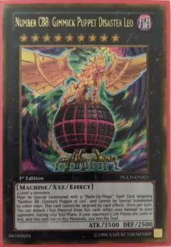 YuGiOh Number C88: Gimmick Puppet Disaster Leo Gold Rare 1st Edition PGLD-EN021 - Image 1