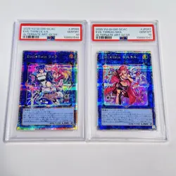 PSA 10 Yugioh! Evil Twin Ki-Sikil & Lil-La Alt Art Quarter Century Secret Rare - Image 1