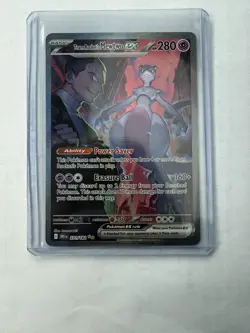 Pokemon TCG Destined Rivals Team Rockets Mewtwo EX SIR Card 231/182 - Image 1