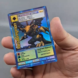 Digimon World Holo DW-01 MetalGreymon Virus Type Card PS1 Promo CCG Playstation - Image 2