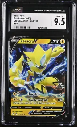 ?? CGC 9.5 Zeraora V 053/159 Crown Zenith Full Art Double Rare Pokemon Card - Image 1