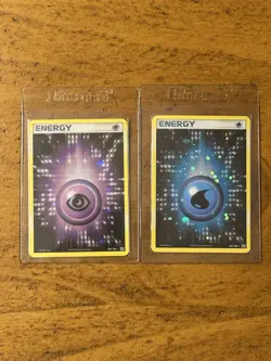 2005 Pokemon Emerald Set Energy Psychic 105/106 Water 103/106 Holo 2 Cards TCG - Image 1