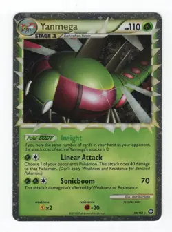 (303359) YANMEGA PRIME 98/102 Ultra Rare Holo HGSS Triumphant Pokemon Card - NEW - Image 2
