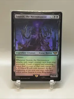 Magic The Gathering Sauron, the Necromancer Prerelease Cards Foil Lotr - Image 2